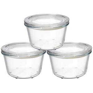 IKEA 365+ 밀폐용기 반찬통 원형 600ml 3입세트 (내열유리+유리)