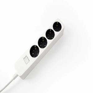 블랙앤화이트 4구 1m 3m 5m 더 예쁜 멀티탭 절전형 사무실 공부방 인테리어 추천템