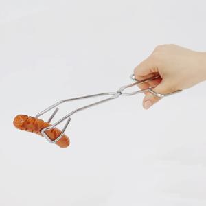 스테인레스 삼각 집게(중) 24cm 스텐 가위형 다용도 캠핑용 바베큐 고기