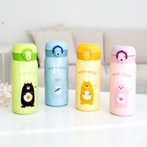 해피베어 유아동 캐릭터 보온 보냉병 350ml 견학 소풍 유치원물통 어린이집준비물
