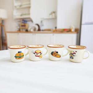 버거앤프렌즈 패스트푸드 머그컵(햄버거/프렌치프라이/콜라/스낵랩)