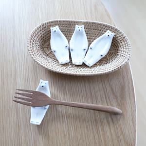 북극곰 폴라베어 도자기 수저받침 젓가락받침