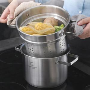 스텐 오뎅 파스타 냄비 인덕션 멀티팟 22cm (타공망 포함)