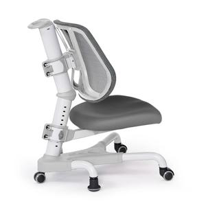 그레이 오프화이트프레임 메쉬백밤부의자 높이조절의자