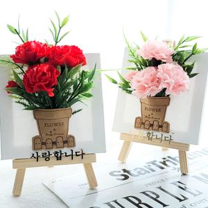 가정의달 앙증 카네이션 꽃 캔버스 부모님 어버이날 선물 스승의날 어린이집 답례품 요양원