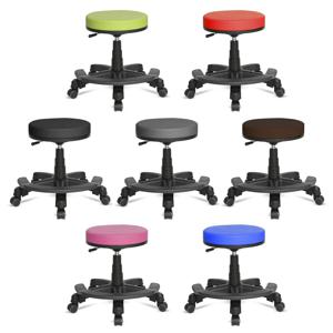 편한 원형 스툴 R200BK 미니 발받침대 회전의자 블랙다리 7colors