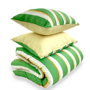 SET- 뱀부마이크로화이바 그린라이트플로워 스트라이프 세트(SS/Q)