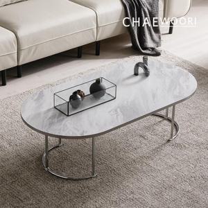 어도러블 크롬 타원형 1200 거실 소파 테이블