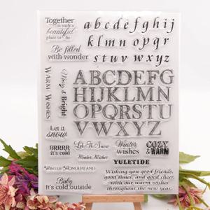 빈티지 레터 클리어 아크릴 스탬프 도장