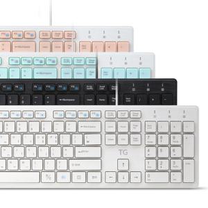 TG-K500U 유선 키보드 키스킨포함 USB 무소음 저소음 추천 멤브레인 사무실 업무용