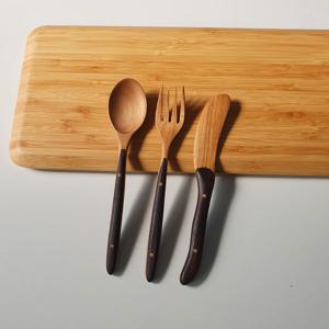 자체제작 천연우드 커트러리 티수저세트 3종 티포크 티스푼 버터나이프