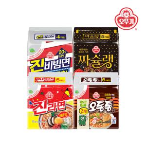 진라면 매운맛 5봉+오동통면 5봉+짜슐랭 5봉+진비빔면 4봉