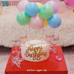 생일파티 소품 용품 풍선 케이크 토퍼 6종 -데코픽 케잌장식 케익토퍼 벌룬 생일케이크 장식