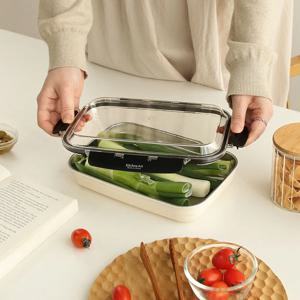 김밥재료보관용기 냉동실정리용기 사각반찬통 사각타입 1.4L