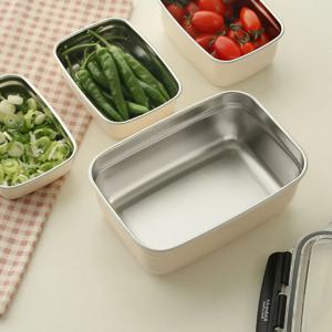 김밥재료보관용기 냉동실정리용기 사각반찬통 사각타입 3.7L