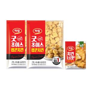 굿초이스팝콘치킨 1kg2봉+치킨너겟100g1봉