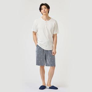 남 레이온 야자수 5부 파자마 팬츠