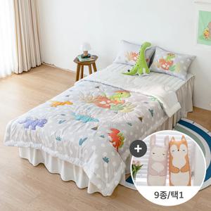 키즈이불 디노파크 여름차렵 어린이침구세트 S/SS (아동여름이불+애착인형)