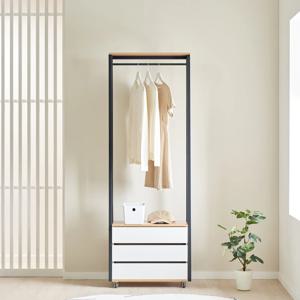 토마 A형 이동식 철제 행거 3단 서랍형 3size 4colors