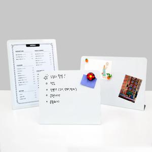 두문 스탠딩 자석 메모 보드 L자형 스틸 인테리어 탁상용 화이트보드 A4 A5