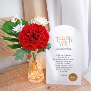가정의달 빅 카네이션 홀로그램 장미 LED 무드등 + 감사장 어버이날 스승의날 감사선물