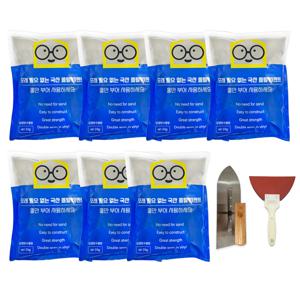 레미탈 급결 방수 시멘트2kg 7개+흙손+D형헤라 몰탈 가정용 모르타르 미장