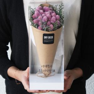 천일홍 드라이플라워 꽃다발 프리저브드 플라워 미디엄 300일 선물
