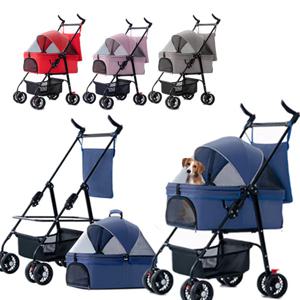 [해외] 경량접이식 개유모차 개모차 펫모차 반려동물