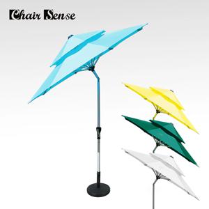 2단 꺾임 파라솔 2200 베이스 무 각도 조절 폴딩 정원 카페 펜션 테라스 4colors