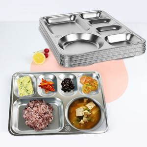 304 스텐 4찬 10P 성인 어른 업소용 단체 급식 식당 퇴식대 급식판 식기 배식판 식판