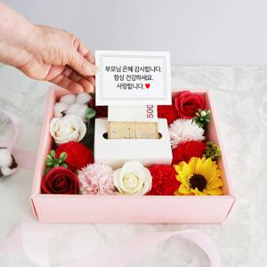 어버이날 카네이션 플라워 반전 용돈박스+투명 비닐백 증정 / 가정의달