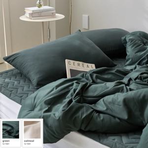 폭닥폭닥 고밀도 호텔이불  무드 딥그린 오트밀 호텔이불 SS/K 2colors