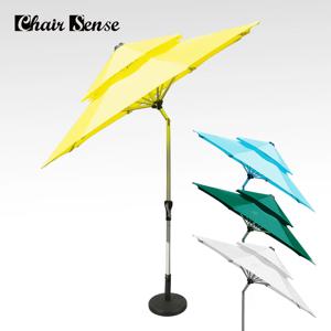 2단 꺾임 파라솔 2700 베이스 무 각도 조절 폴딩 정원 카페 펜션 테라스 4colors