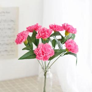 가정의달 빅 카네이션 부쉬(진핑크-7송이) 스승의날 어버이날 꽃 진짜같은 조화
