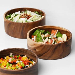 우디 아카시아 원목 우드 다용도볼 샐러드볼 3종1택