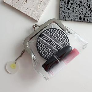 투명 동전지갑 카드수납 똑딱이 반지갑