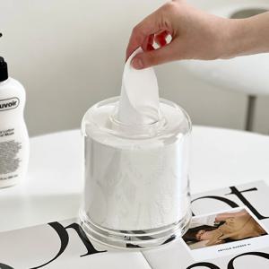 투명 원형 두루마리 휴지케이스 아크릴 롤화장지 보관함 티슈케이스