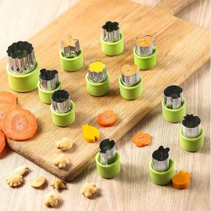 스텐 홈베이킹 쿠키틀 쿠키커터 햄 야채커터 모양틀 세트 12구 그린colors