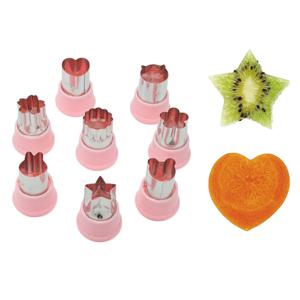 야채 스텐 모양틀 과일모양 찍기틀 쿠키틀 쿠키커터 8개세트 핑크colors