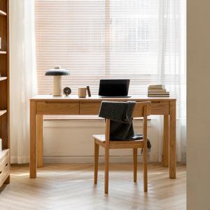 베이론 솔리드 오크 원목 책상 1600mm