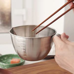 1+1 국산304 스텐 라면 계량컵 믹싱볼 750ml (총2개출고)