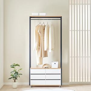 팬타 800 A형 3단 이동식 철제 행거 수납 4colors
