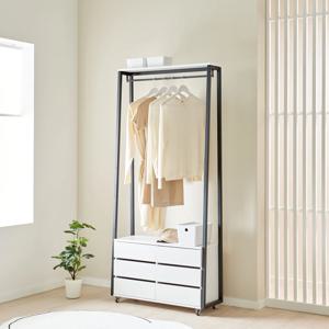 호크 800 A형 3단 이동식 철제행거 넓은 수납 4colors