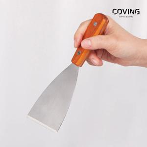 우드 삼각 스끼바 1P 업소용 나무 손잡이 철판 스크래퍼 닭갈비 볶음밥 헤라 뒤집개