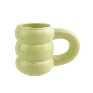 구름 도트 머그 300ml (그린) 홈카페 커피 선물용 티잔