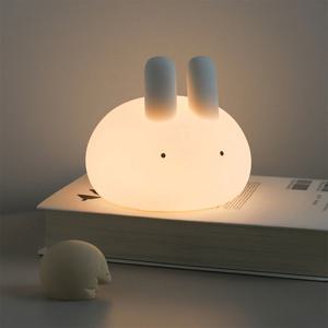 LED 버니번 실리콘  무선 토끼 무드등 수유등(무선충전/타이머/밝기조절)