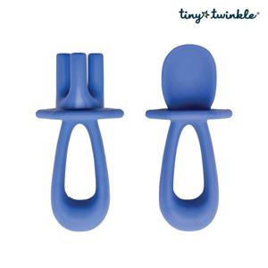 실리콘 아기/유아 수저포크세트 블루