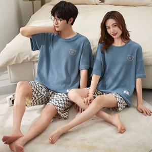 커플용 초코베어 반팔 잠옷 상하세트 남성/여성 1type 1size