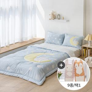 키즈이불 문라이트 여름차렵 어린이침구세트 S/SS (아동여름이불+애착인형)