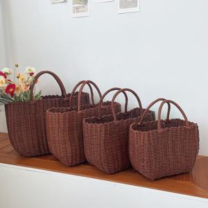 라탄가방 보카시 빨대가방 피크닉바구니 4size